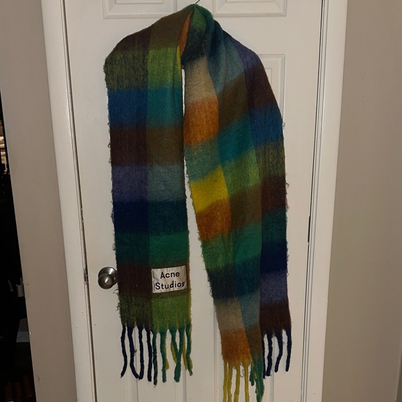 Acne Studios Accessories - Acne Studios Vibrant Plaid Wool Scarf